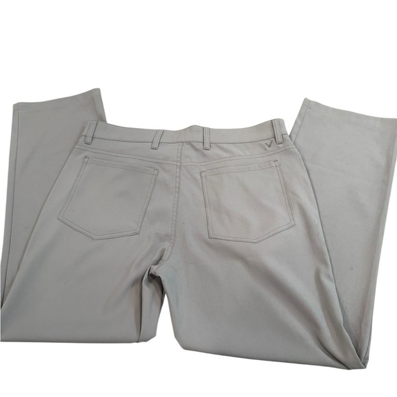 Callaway Optimum Performance Polyester 5 pocket light Gray Golf Pants Size 34X32 - Picture 5 of 6